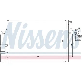 Condenseur, climatisation NISSENS 940074 pour RENAULT KANGOO 1.2 16V - 75cv