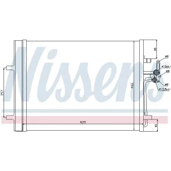 Condenseur, climatisation NISSENS 940088 pour FORD MONDEO 2.0 Flexifuel - 145cv