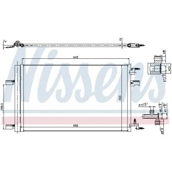 Condenseur, climatisation NISSENS 940258 pour OPEL ASTRA 1.4 Turbo - 140cv