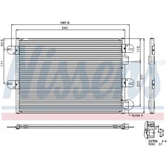 Condenseur, climatisation NISSENS 94764 pour IVECO EUROCARGO 75 E 18 K tector - 181cv