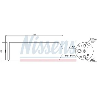NISSENS 95082 - Filtre déshydratant, climatisation