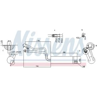 Filtre déshydratant, climatisation NISSENS 95495