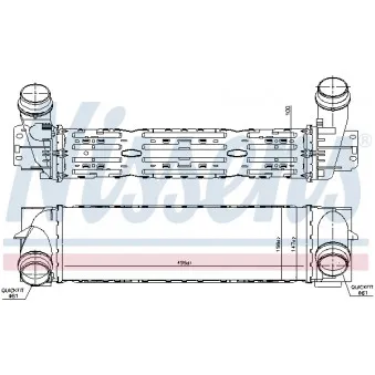 NISSENS 96343 - Intercooler, échangeur