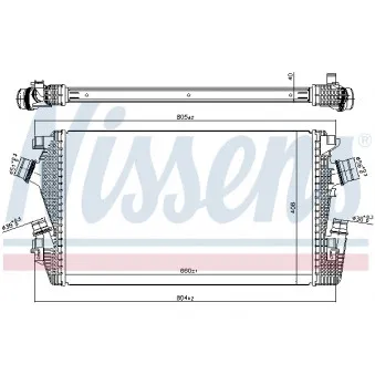 Intercooler, échangeur NISSENS 96455