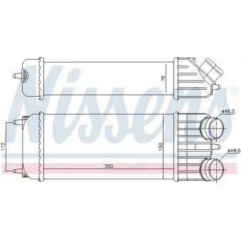 NISSENS 96516 - Intercooler, échangeur