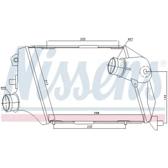 Intercooler, échangeur NISSENS 96676