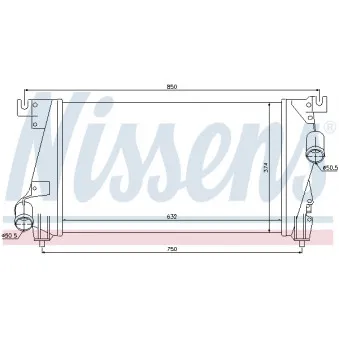 Intercooler, échangeur NISSENS 96848