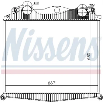 Intercooler, échangeur NISSENS 97015 pour MAN TGS 33,400 - 400cv