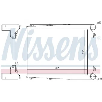 Intercooler, échangeur NISSENS 97074 pour DAF 95 XF 420,32 - 412cv