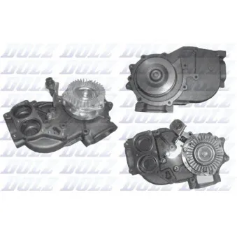 Pompe à eau DOLZ M662 pour MERCEDES-BENZ ACTROS MP2 / MP3 3360 - 598cv