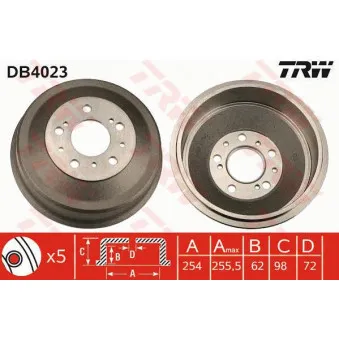 TRW DB4023 - Tambour de frein