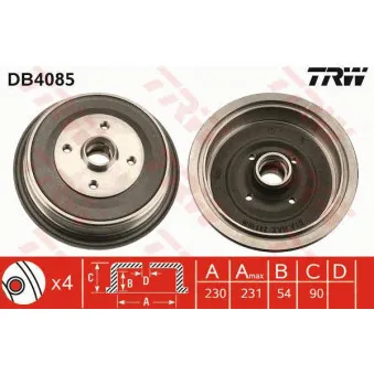 Tambour de frein TRW DB4085