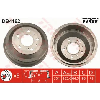 TRW DB4162 - Tambour de frein