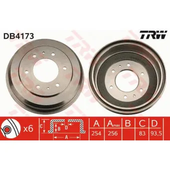 TRW DB4173 - Tambour de frein