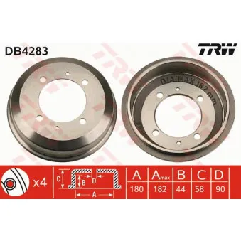 Tambour de frein TRW OEM 5841122010