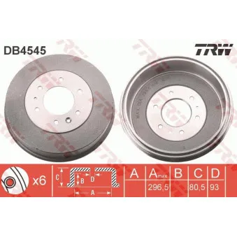 Tambour de frein TRW DB4545