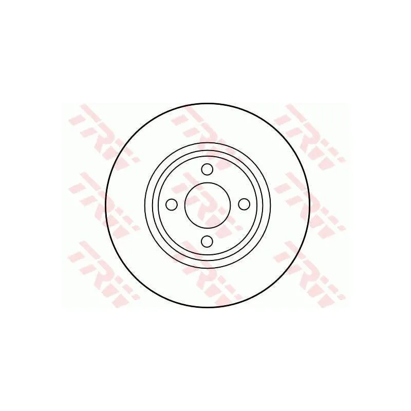 Jeu de 2 disques de frein arrière TRW DF1100 - Visuel 1