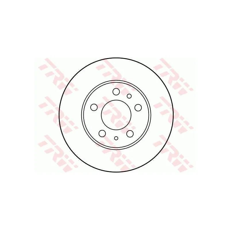 Jeu de 2 disques de frein arrière TRW DF1687 - Visuel 1