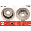 TRW DF2794 - Jeu de 2 disques de frein arrière
