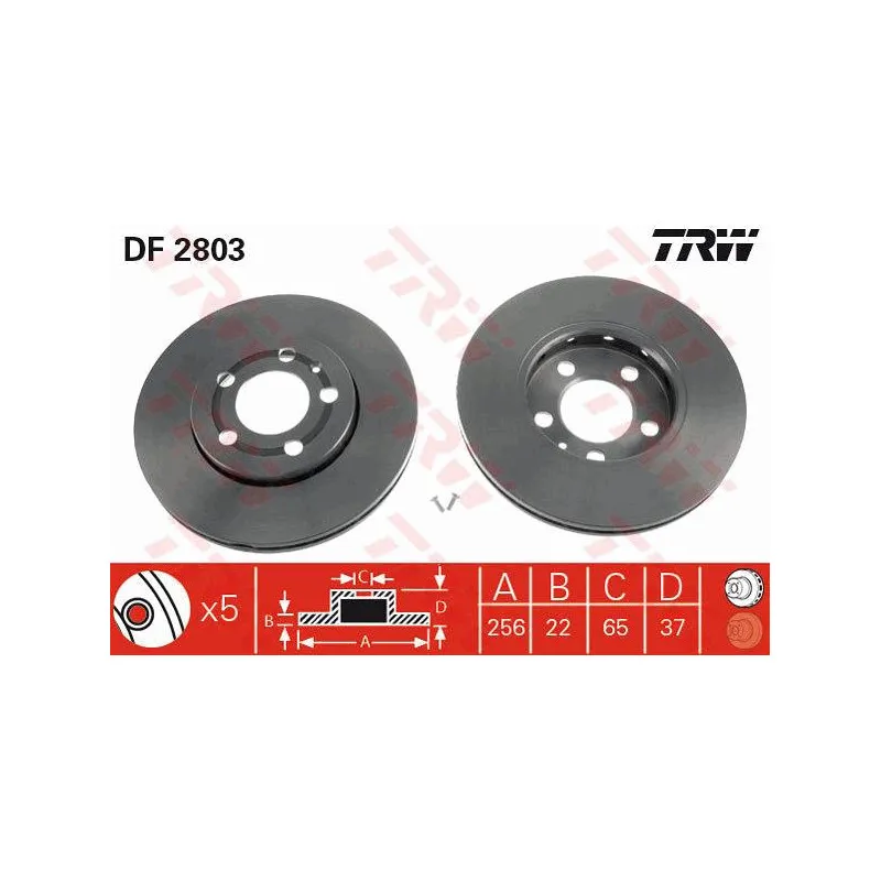 Jeu De Disques De Frein Ventilés 288mm Avant Pour Audi, Seat, Skoda, VW - Neuf, Recouverts Zinc