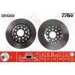 Jeu de 2 disques de frein arrière TRW [DF4269]