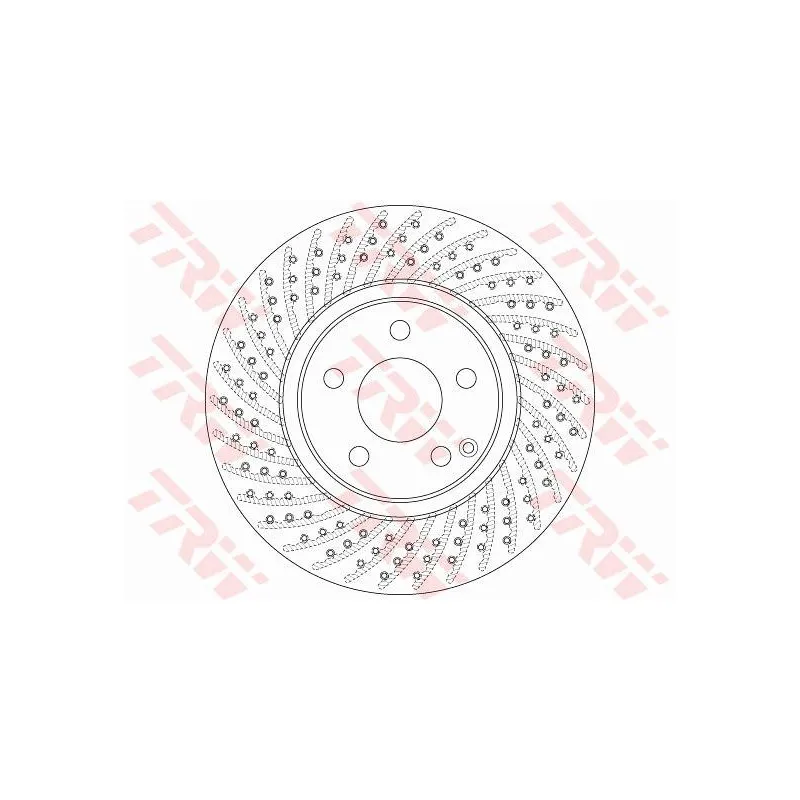 Jeu de 2 disques de frein avant TRW DF6477 - Visuel 1