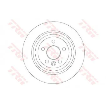 Jeu de 2 disques de frein arrière TRW DF6913 pour HYUNDAI I10 2.0 Si4 4x4 - 241cv