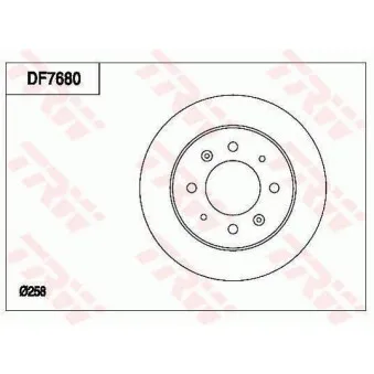 TRW DF7680 - Jeu de 2 disques de frein arrière