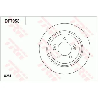 Jeu de 2 disques de frein arrière TRW OEM 28-15 523 0020/PD