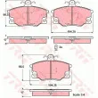 TRW GDB1223 - Jeu de 4 plaquettes de frein avant