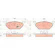 TRW GDB1357 - Jeu de 4 plaquettes de frein avant