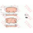 TRW GDB2116 - Jeu de 4 plaquettes de frein arrière