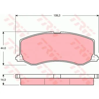 Jeu de 4 plaquettes de frein avant TRW OEM 5520061832