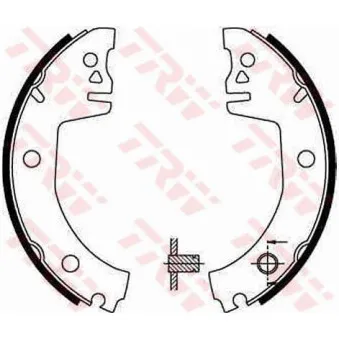 Jeu de mâchoires de frein TRW OEM 115330140