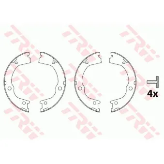 Jeu de mâchoires de frein, frein de stationnement TRW OEM 583052PA00