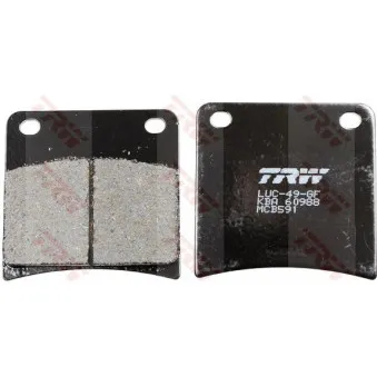 Jeu de 2 plaquettes de frein avant TRW MCB591 pour KAWASAKI Z (124cc - 899cc) Z 550 - 50cv