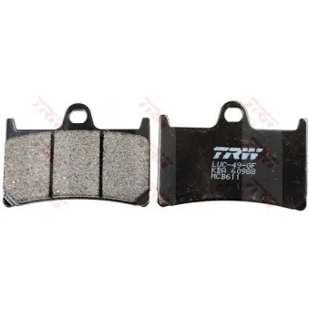 Jeu de 2 plaquettes de frein avant TRW MCB611 pour YAMAHA YZF-R YZF-R6 - 98cv