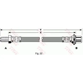 Flexible de frein TRW OEM 969403360586