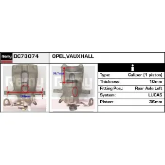 Étrier de frein REMY OEM 93176082