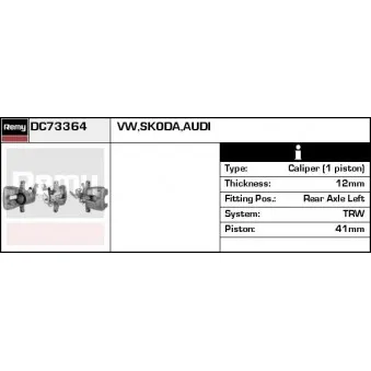 Étrier de frein REMY OEM 1K0615423
