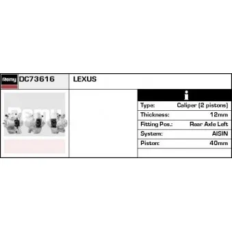 Étrier de frein REMY OEM 4775053040