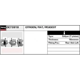 Étrier de frein REMY OEM 71769995