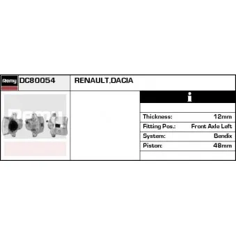 REMY DC80054 - Étrier de frein