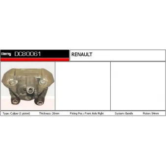 Étrier de frein REMY OEM 7701200700