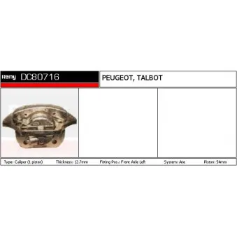 Étrier de frein REMY DC80716