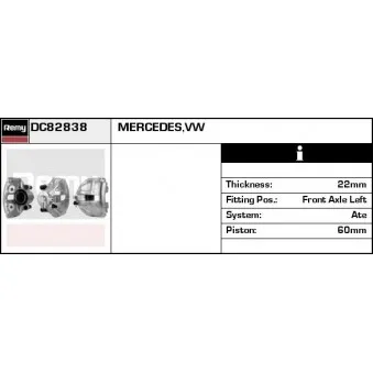 Étrier de frein REMY OEM 2D0615123
