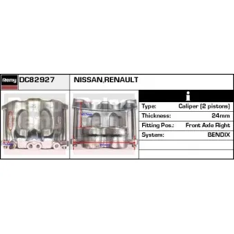Étrier de frein REMY OEM 411119X425