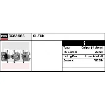 REMY DC83066 - Étrier de frein