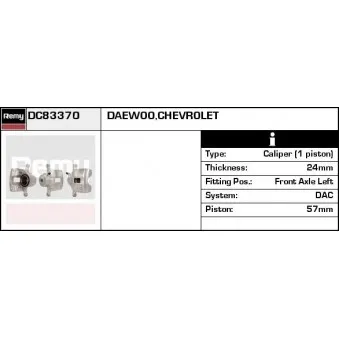 Étrier de frein REMY OEM 96264688