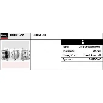 Étrier de frein REMY OEM 26291AC032